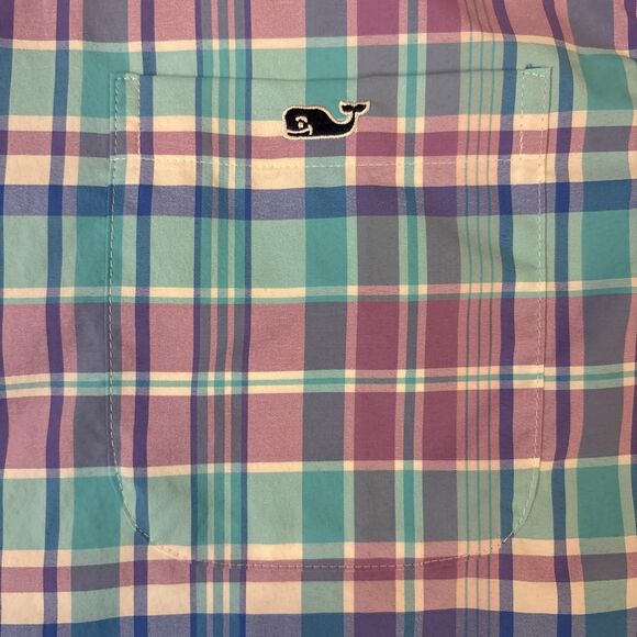 Vineyard Vines On The Go Performance Nylon Shirt Large Plaid - Picture 5 of 8